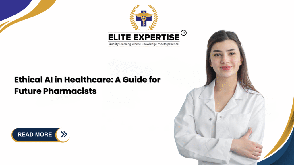 "Pharmacist using AI in healthcare”